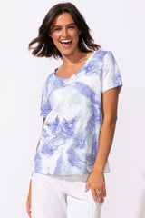 Peruvian Cotton Ocean Marble Tee - 13500