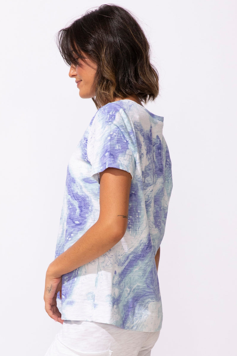 Peruvian Cotton Ocean Marble Tee - 13500