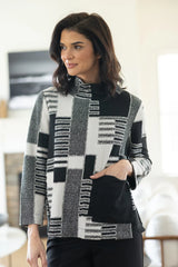 Fair and Square Ruched Collar Top - 13514