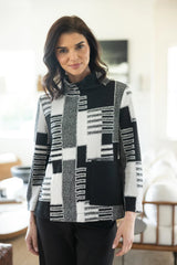 Fair and Square Ruched Collar Top - 13514