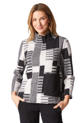 Fair and Square Ruched Collar Top - 13514