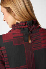 Fair and Square Ruched Collar Top - 13514