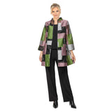 Geometric Patchwork Open Front Jacket - 7517J