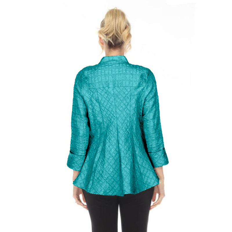 Textured Jacquard Jacket in Teal- 6293J-TL