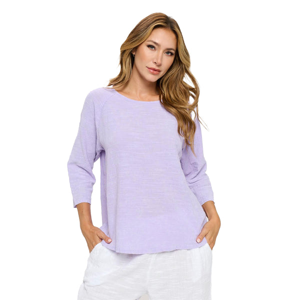 Mineral Wash Cotton Top in Lavender - NS-115-LAV