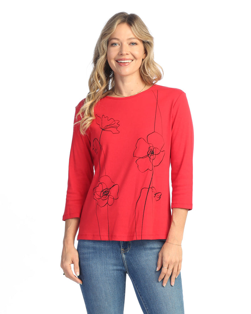 Jess & Jane "Sketch" Abstract Top - 14-2033