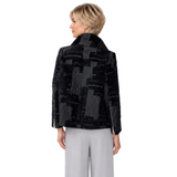 Just In! Tonal Abstract Zip-Front Jacket - 8202J