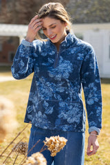 Batik Floral Quarter Zip - 14651