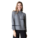 "Harvest Tweed" Mixed Cable Stitch Pullover in Iron - 89101-IRN -