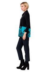 Just In! Stripe & Solid Tunic in Teal - C1212T