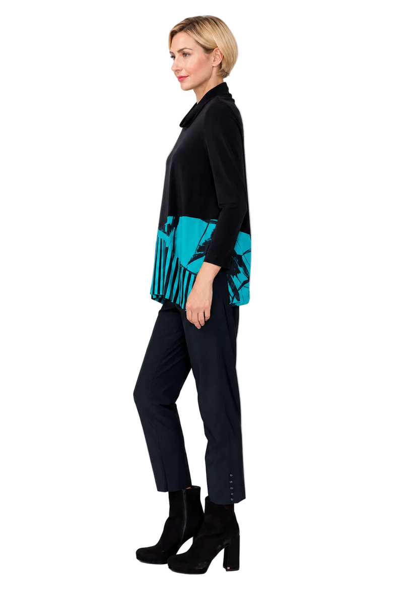 Just In! Stripe & Solid Tunic in Teal - C1212T