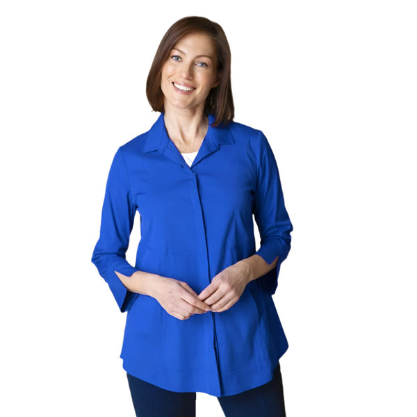 The "One" Shirt with Built in Pockets in Sapphire - 15019-SPR