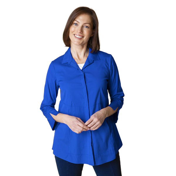 The "One" Shirt with Built in Pockets in Sapphire - 15019-SPR