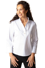 Habitat Half Placket Pullover - White - image 1