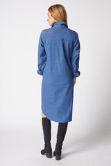 Denim Cafe Midi Dress - 15287