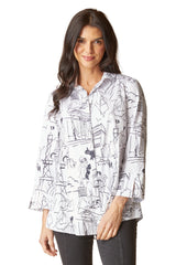 Perfect Travel Shirts Destination Hidden Placket Shirt - 15419