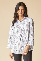 Perfect Travel Shirts Destination Hidden Placket Shirt - 15419