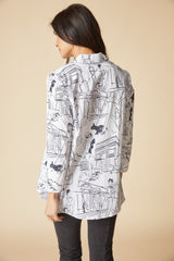 Perfect Travel Shirts Destination Hidden Placket Shirt - 15419