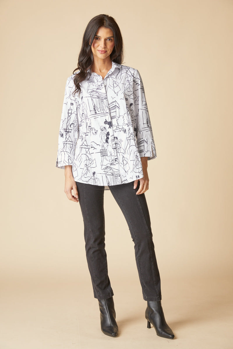 Perfect Travel Shirts Destination Hidden Placket Shirt - 15419