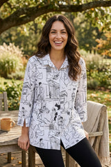 Perfect Travel Shirts Destination Hidden Placket Shirt - 15419