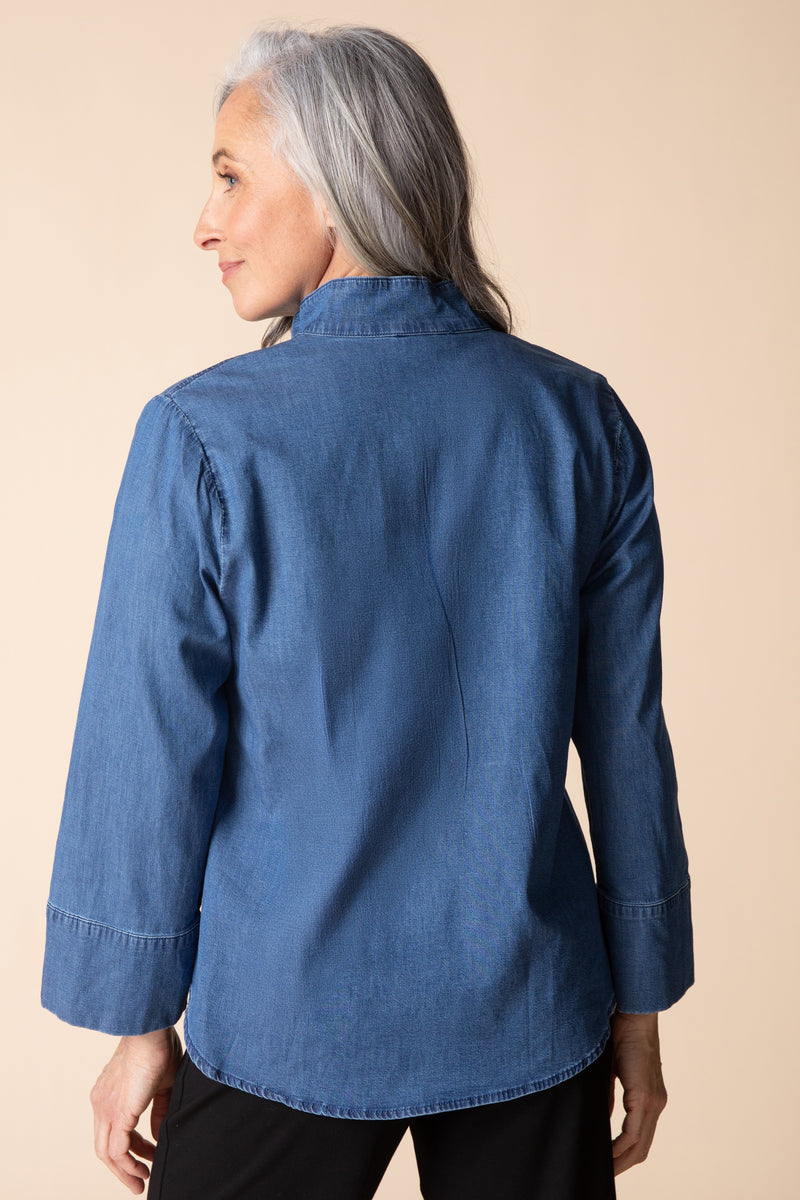 Habitat Half Placket Pullover - Medium Denim - image 3