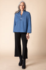 Habitat Half Placket Pullover - Medium Denim - image 4