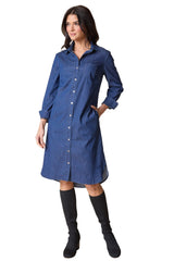 Habitat Cafe Midi Dress - Dark Denim - image 1