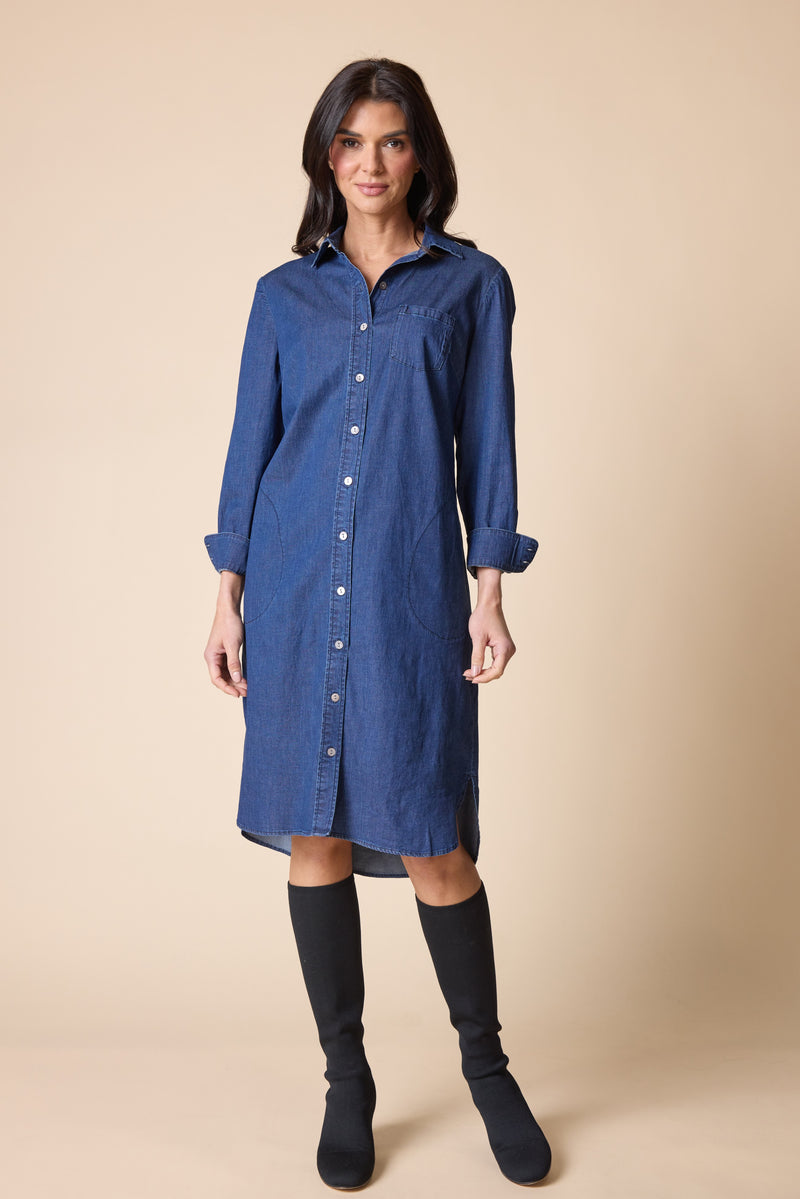 Habitat Cafe Midi Dress - Dark Denim - image 2