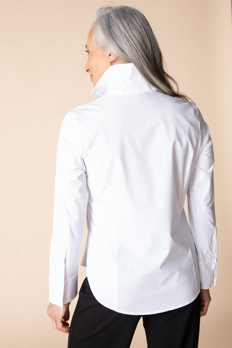 Knit Mix Hidden Placket Shirt - 15601