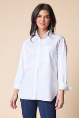 Perfect Travel Knit Mix Boyfriend Shirt - 15603