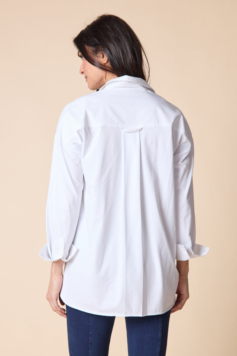 Perfect Travel Knit Mix Boyfriend Shirt - 15603