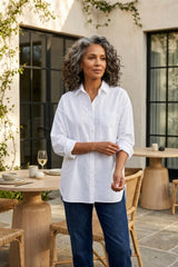 Perfect Travel Knit Mix Boyfriend Shirt - 15603