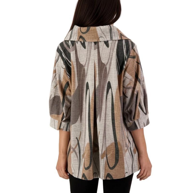 Cozy Sweater Knit Swing Coat - 4992