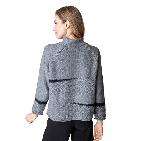 Habitat "Harvest Tweed" Mixed Cable Stitch Pullover in Iron - 89101-IRN