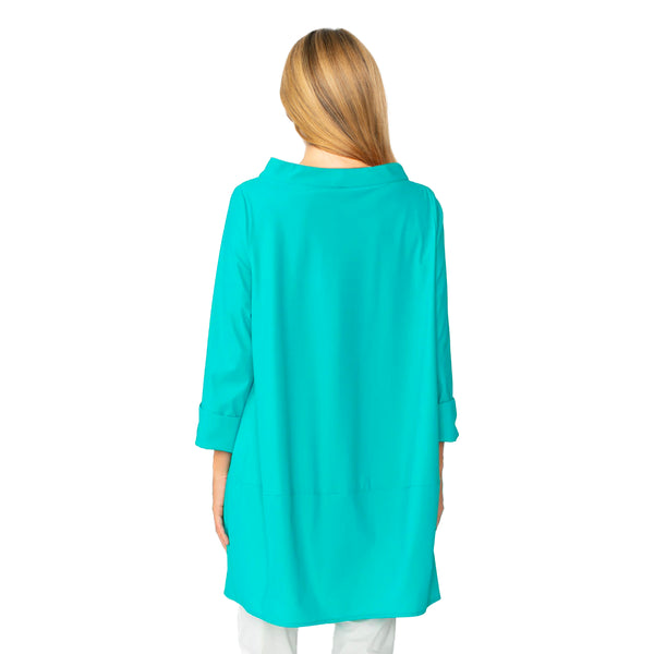IC Collection Bateau-Neck Pocket Tunic in Jade - 3226T-JD