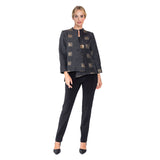 Square Metallic Jacquard Jacket in Gold - 5077J - Size XXL Only!