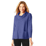 Cowl Neck Pocket Top - 16010