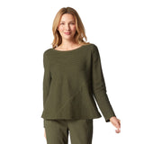 Rib-Textured Cotton Top - 16030