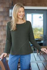 Rib-Textured Cotton Top - 16030