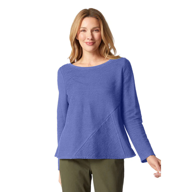 Rib-Textured Cotton Top - 16030