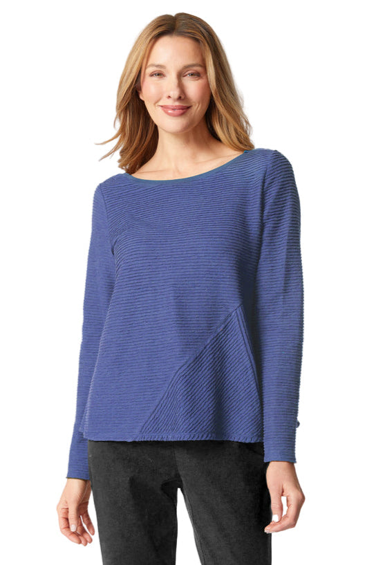 Rib-Textured Cotton Top - 16030
