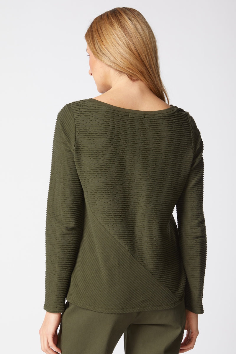 Rib-Textured Cotton Top - 16030