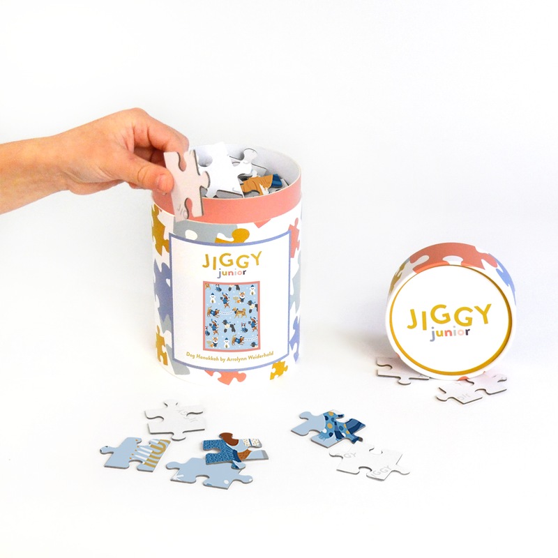 JIGGY Junior 100pc: Dog Hanukkah by Arrolynn Weiderhold