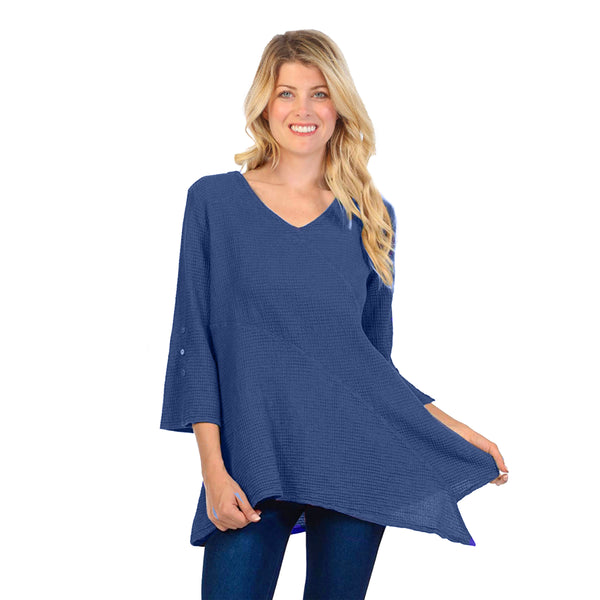Lightweight Waffle Tunic in Navy - LW102-NVY