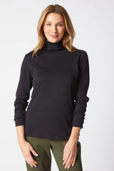 Soft Ribbed Cotton Turtleneck - 16412