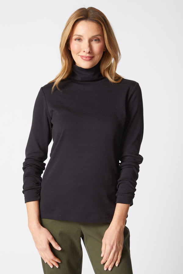 Soft Ribbed Cotton Turtleneck - 16412