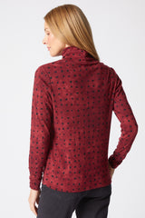 Tie Dye Ruched Turtleneck - 16812