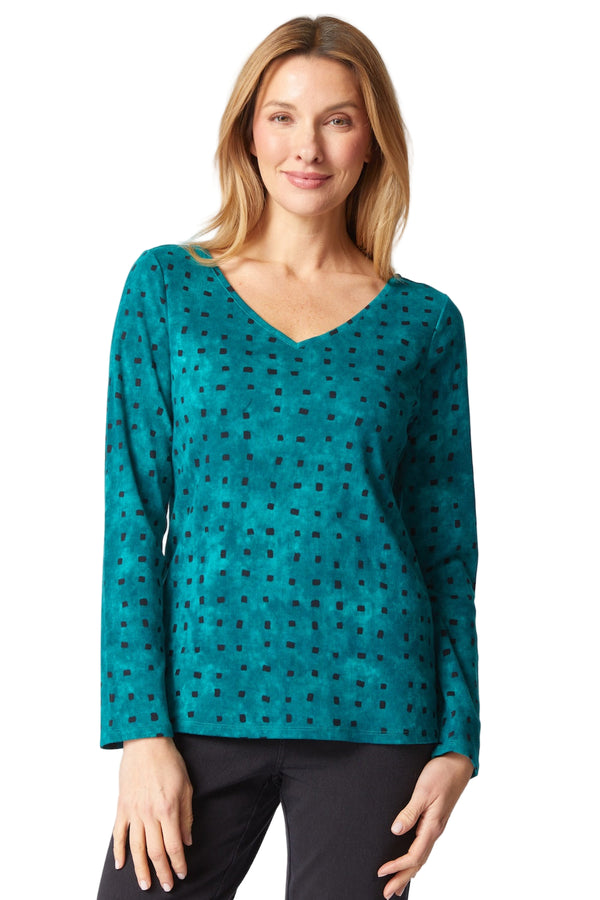 Tie Dye Easy V-Neck Tee - 16851