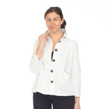 Lightweight Stretch Pocket Jacket in White - 16902-WT