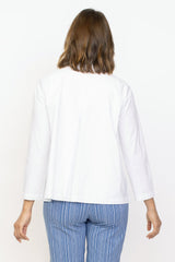 Lightweight Stretch Pocket Jacket in White - 16902-WT